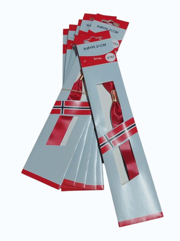 17.mai Sløyfe 21cm, 6stk pr kartong