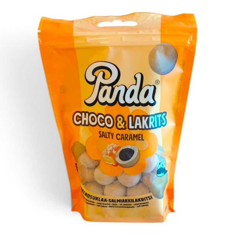 Panda Choco&Lakrits Salty Caramel 120g, 14stk pr kartong