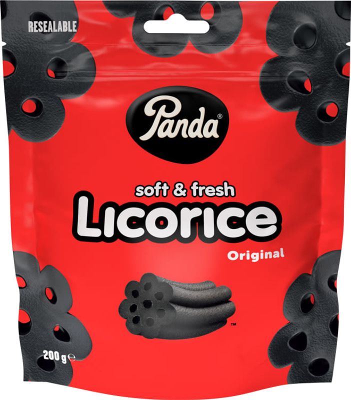 Panda Soft & Fresh Licorice Original 200g, 18stk pr kartong