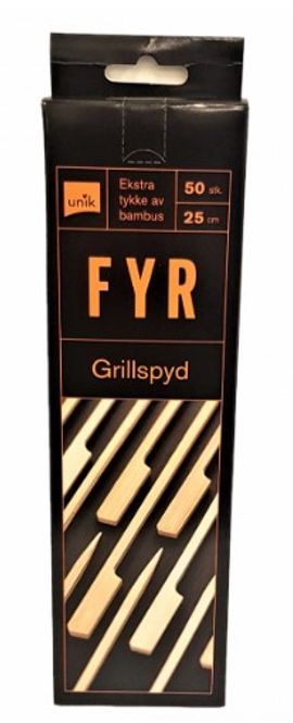 Hovedbilde Grillpinner 25cm, 50pk, 24stk pr kartong