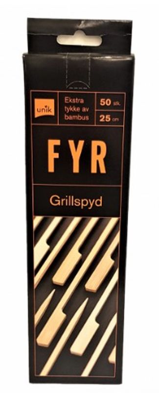 Grillpinner 25cm, 50pk, 24stk pr kartong