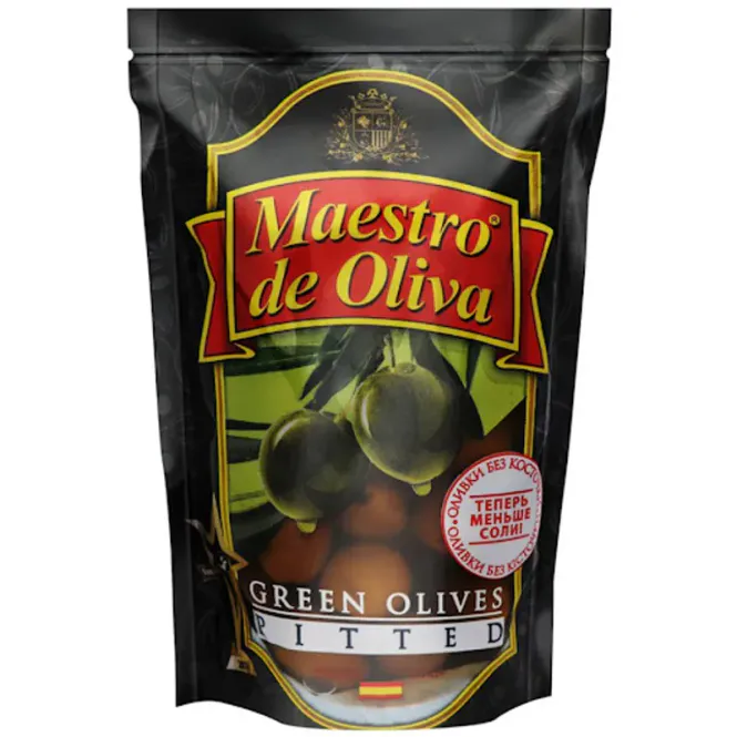 Hovedbilde Green Olives pitted 170g, 12stk pr kartong