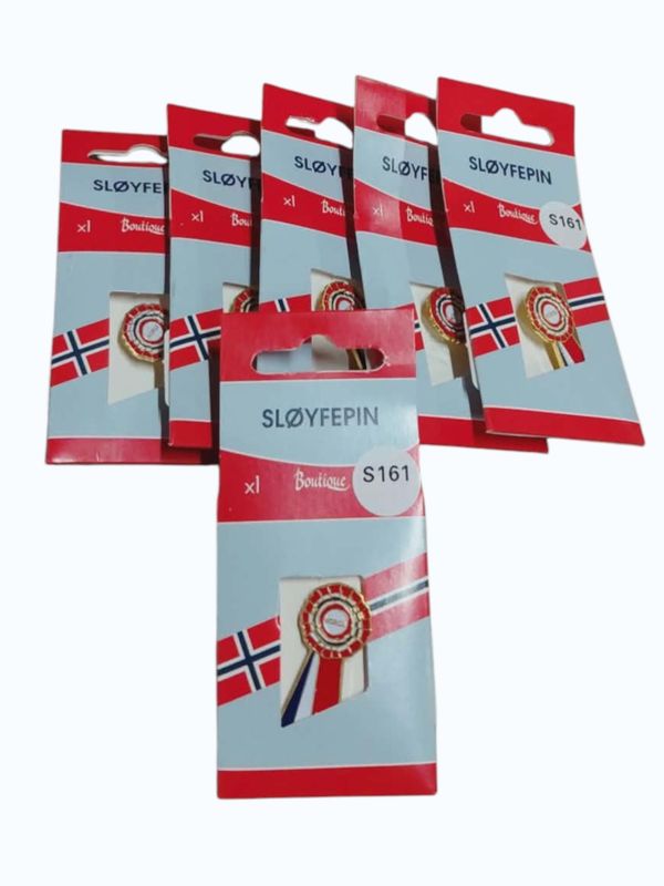 17.mai Sløyfepin, 6stk pr kartong