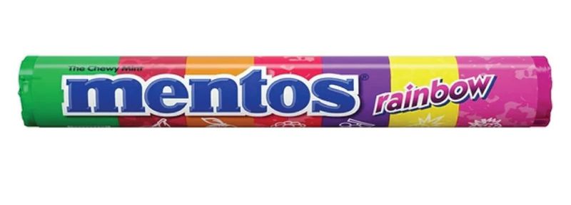 MENTOS RAINBOW RULL 38G, 40 stk pr kartong