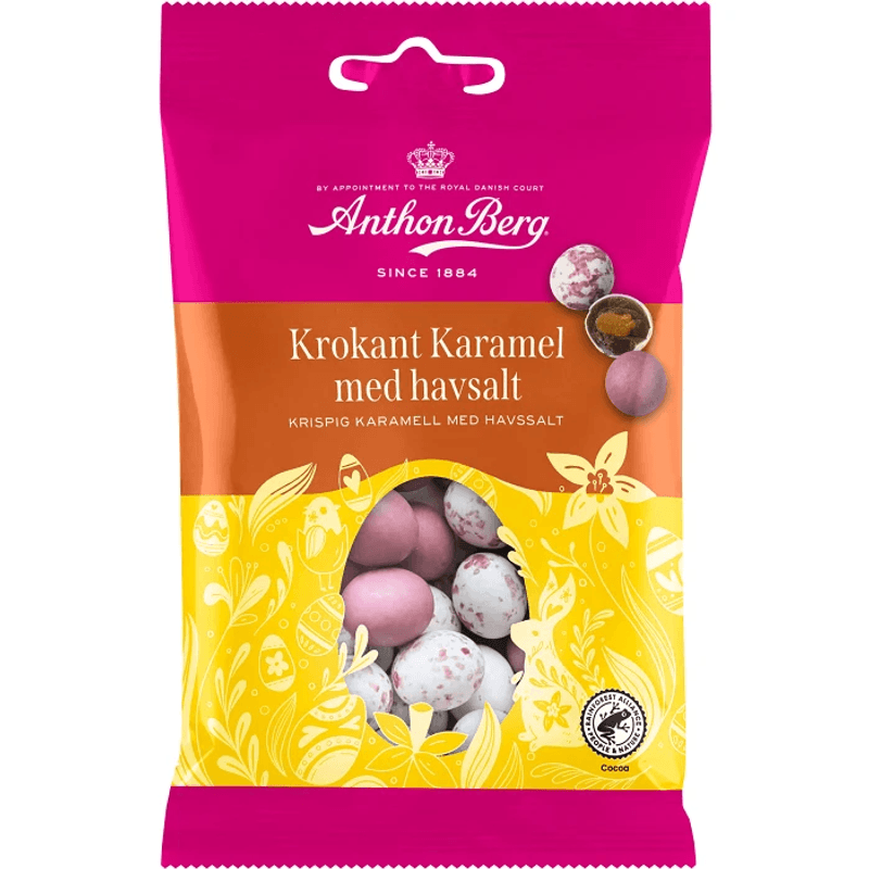 Anthon Berg Krokantkaramell 80g, 36 stk pr kartong