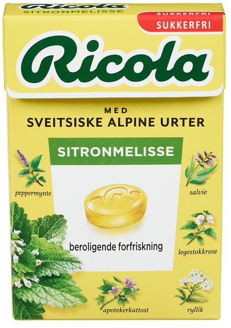 Hovedbilde Ricola Sitronmelisse Sukkerfri 20x 50g