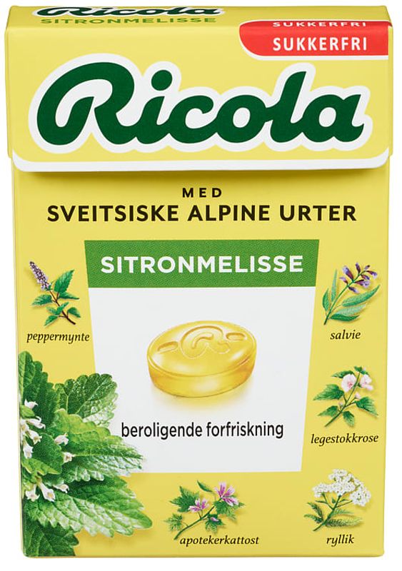 Ricola Sitronmelisse Sukkerfri 20x 50g